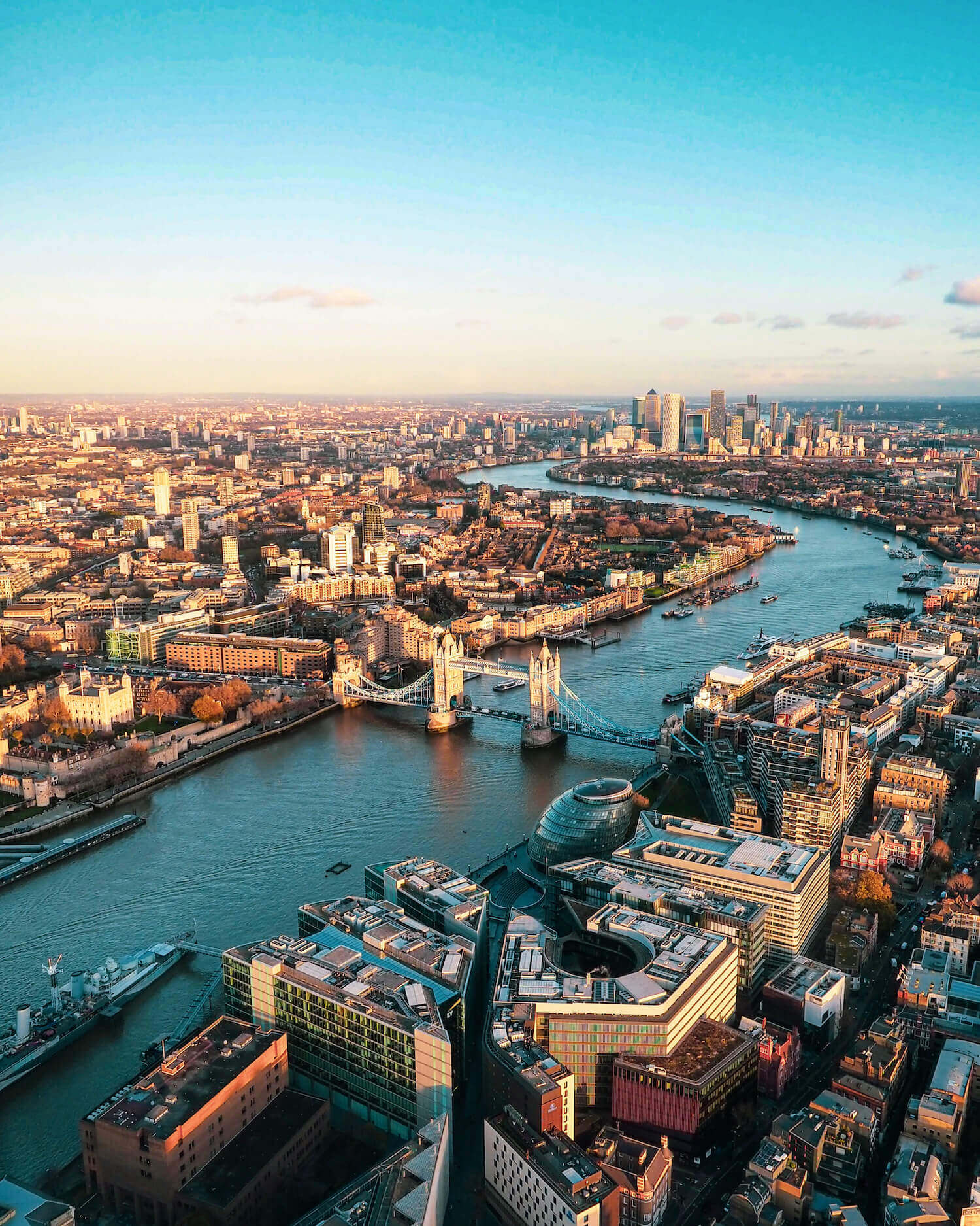 Aerial view of London