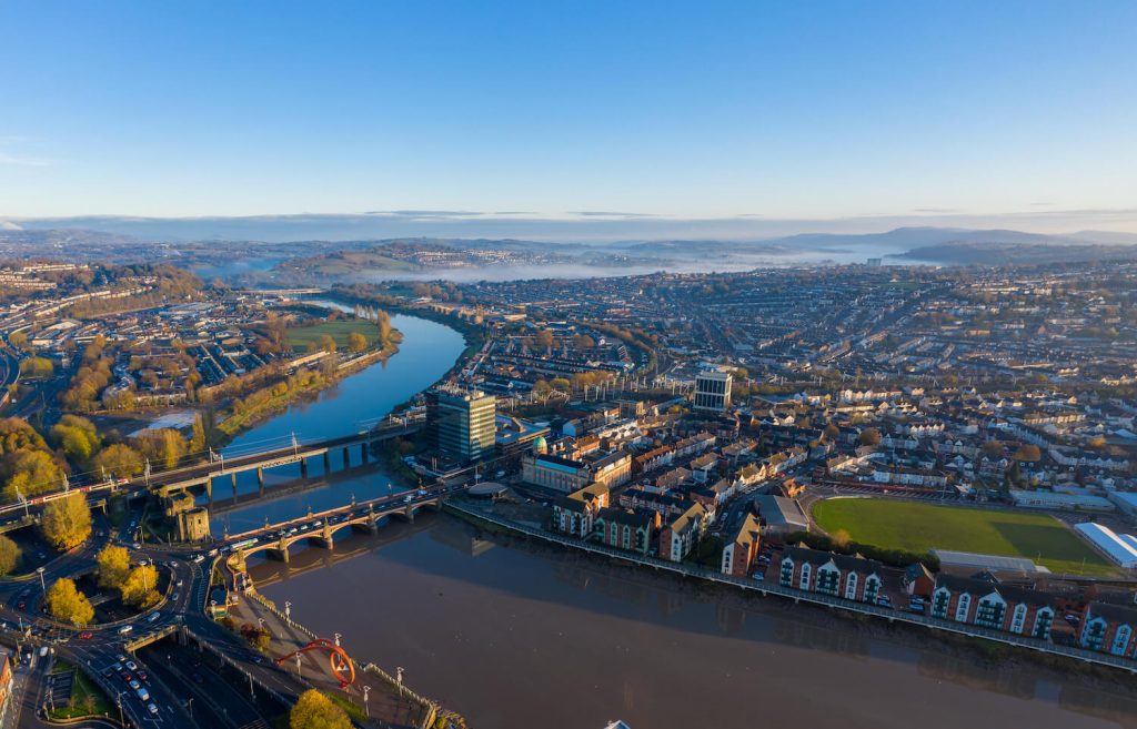 aerial view of Newport