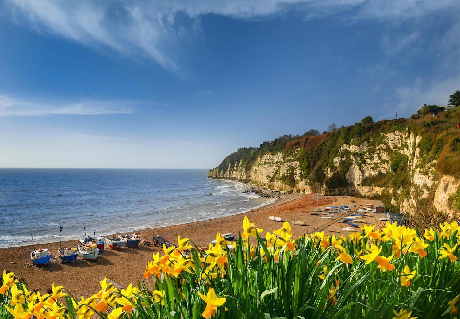 Beer beach in Devon