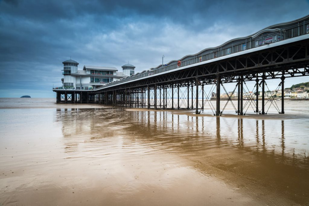 Weston's Grand Pier from the beach