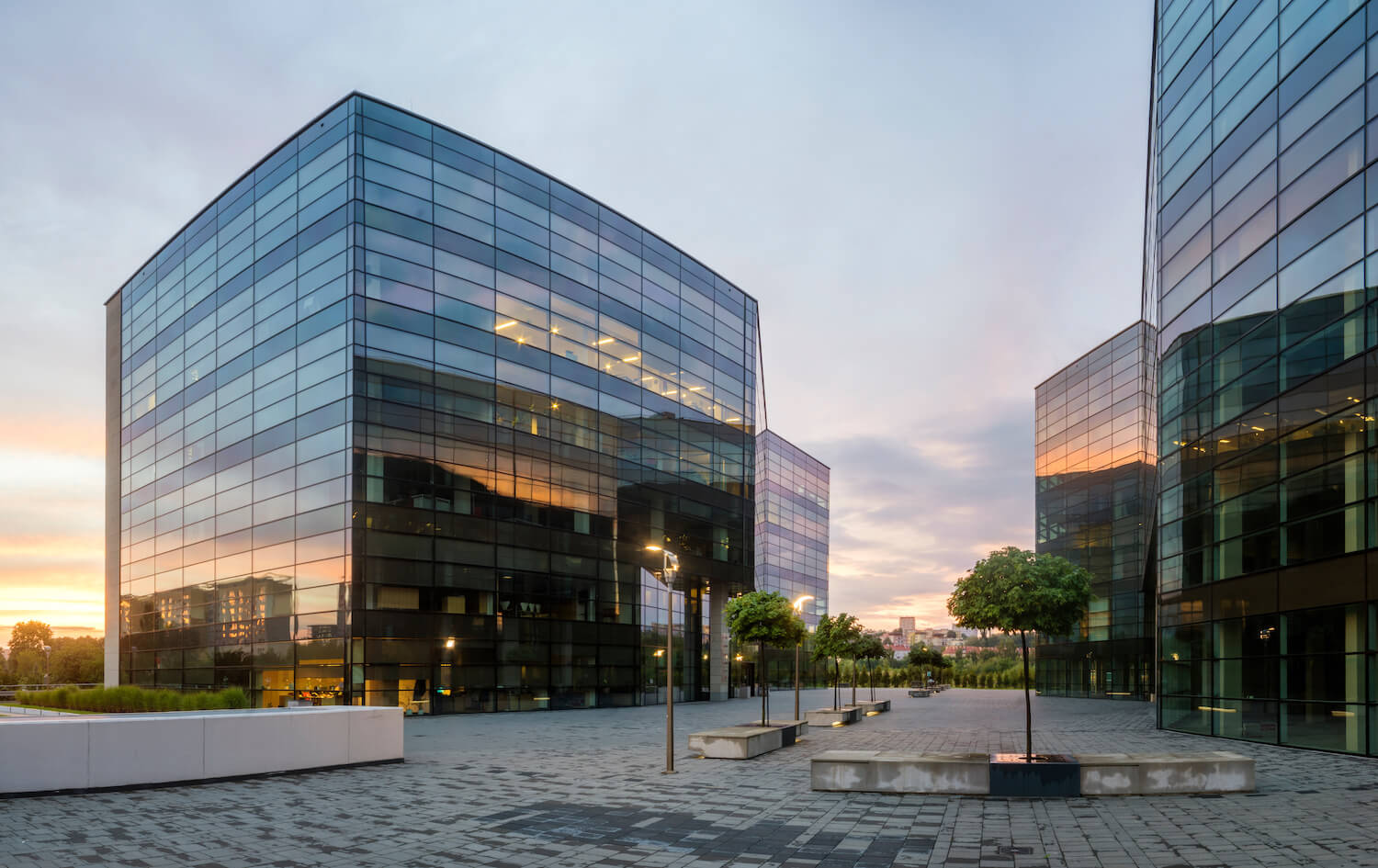 Modern buildings in the city